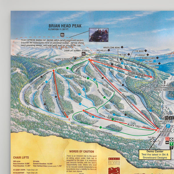 Brianhead Resort Map 1998 - Gnarwalls