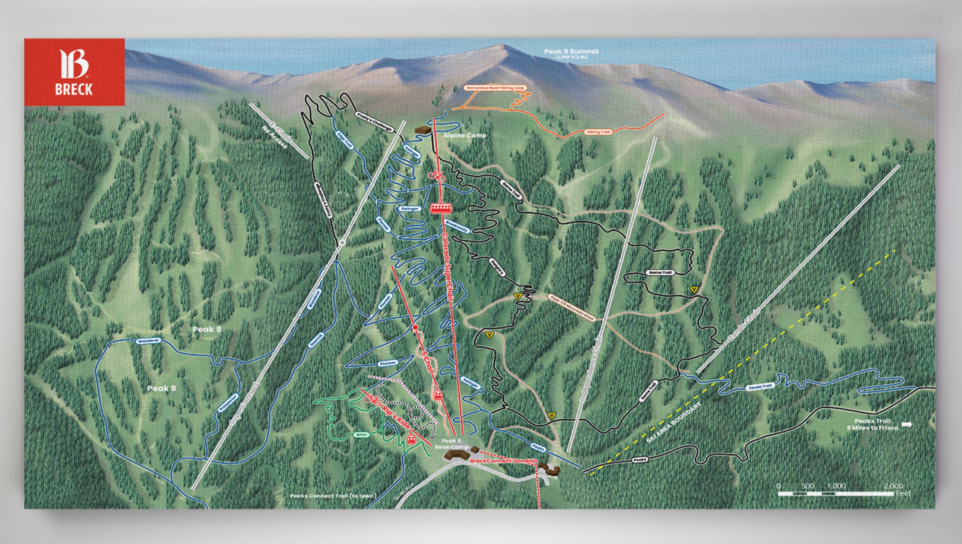Alpine Valley Ski Area Trail Map