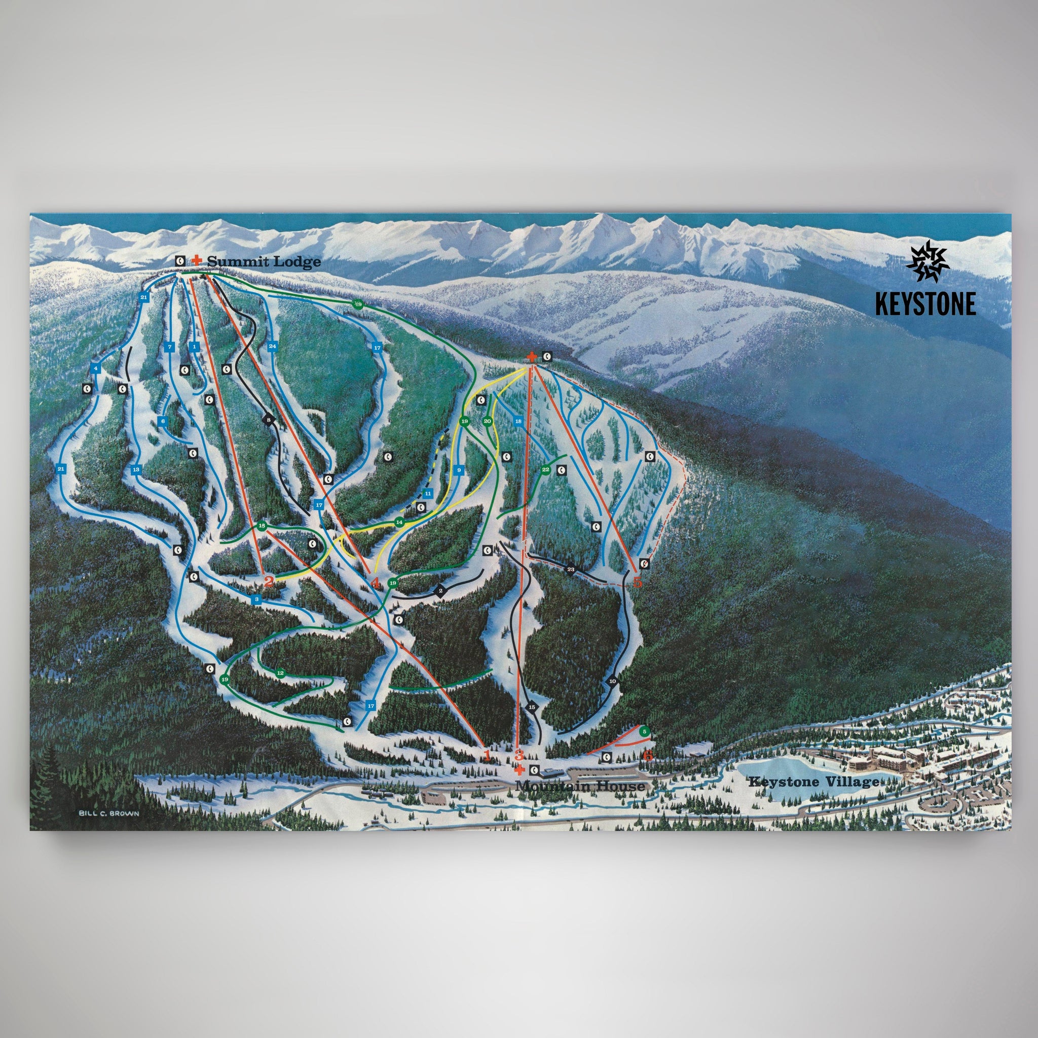 Keystone Resort Map 1975