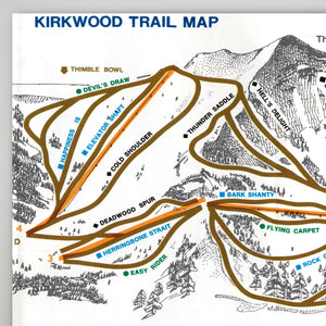 Kirkwood Resort Map 1976 - Gnarwalls