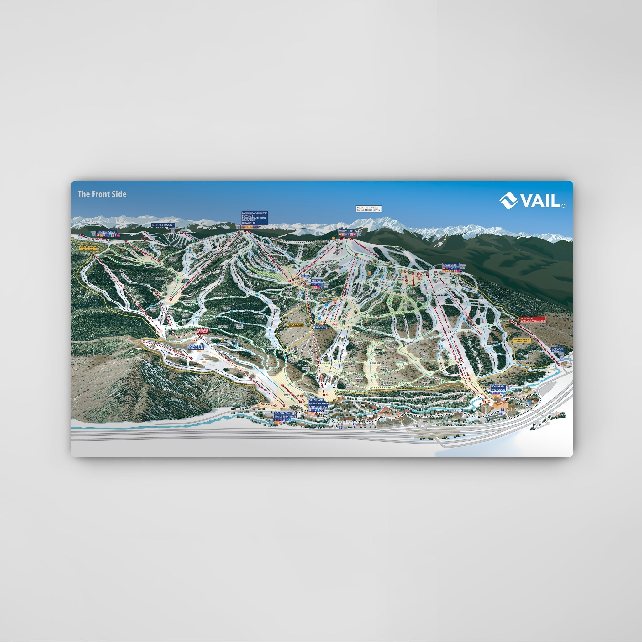 Map Vail Color Map Of Vail Colorado Beaver Creek Resort Map (Colorado)